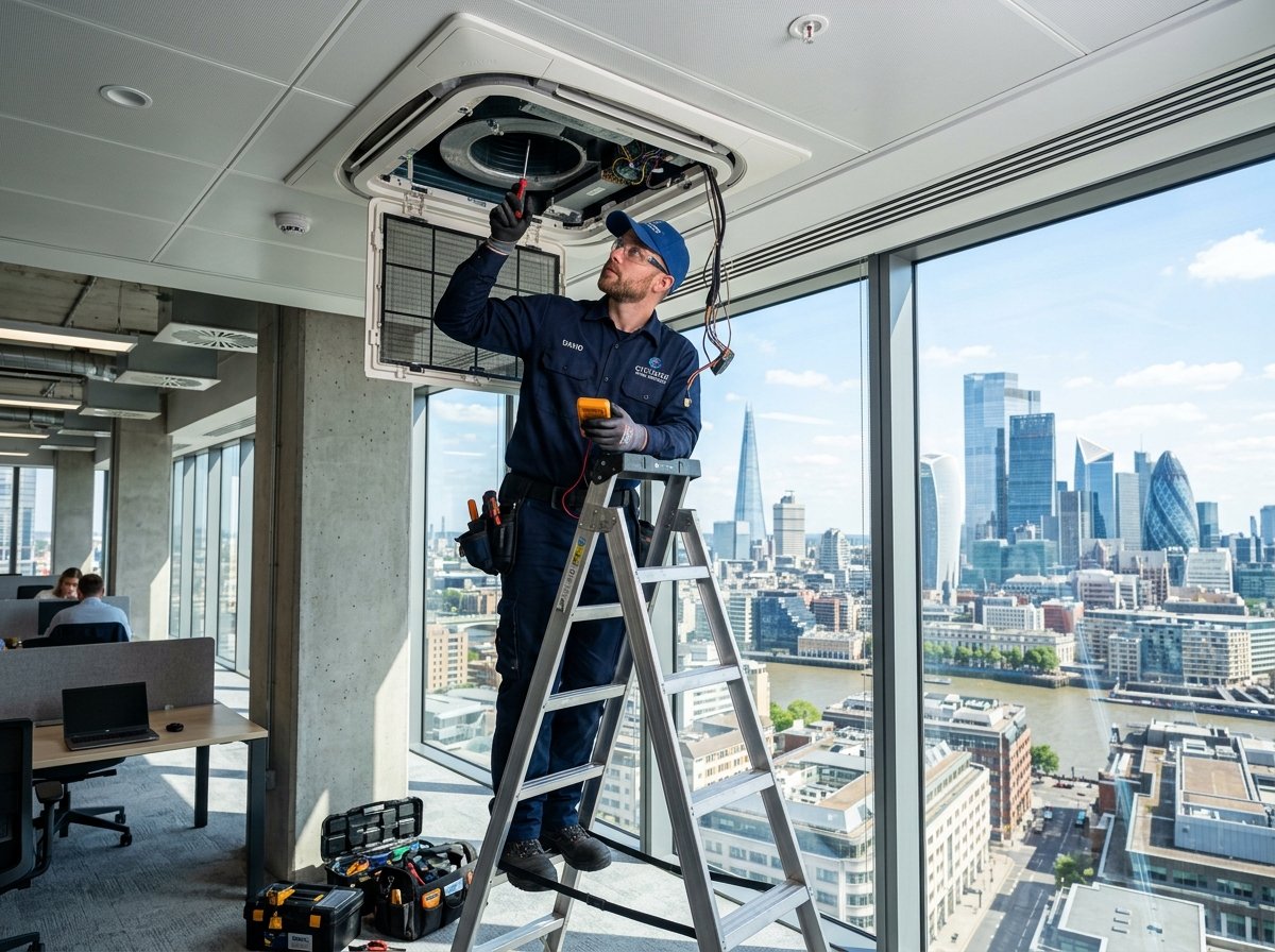 Abu Tahir HVAC Technician Servicing AC in Riyadh